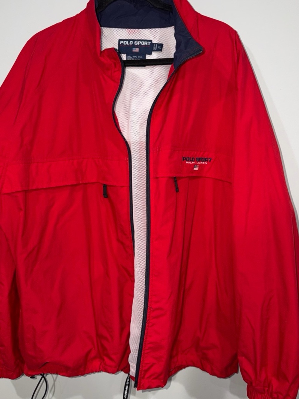 Ralph Lauren Polo Sport Red Windbreaker Jacket